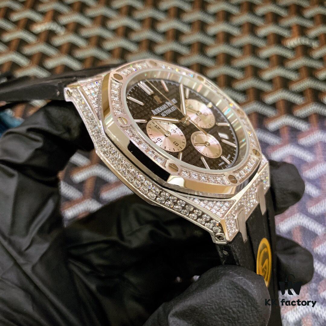 6931a8a3ccd8ab3d7af9d131 AP Royal Oak Series, Coated Glass, 42mm x 14mm, Waterproof Strap with Original AP Logo Pin Buckle, Equipped with Japanese Multi-function Quartz Movement, Octagonal Brushed Steel Case with Mesh Dial, Cool and Powerful, A Unique Tough Look