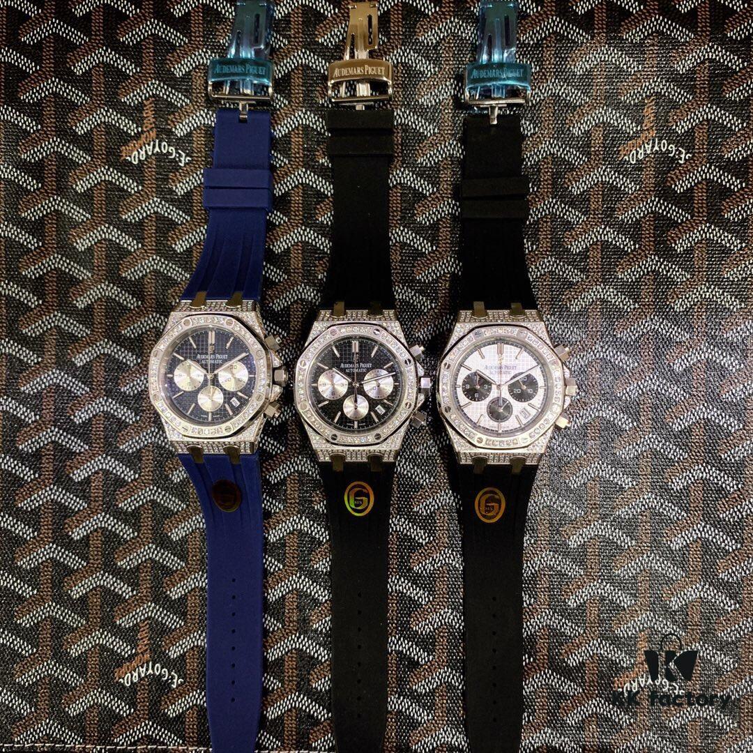 6931a8a3ccd8ab3d7af9d137 AP Royal Oak Series, Coated Glass, 42mm x 14mm, Waterproof Strap with Original AP Logo Pin Buckle, Equipped with Japanese Multi-function Quartz Movement, Octagonal Brushed Steel Case with Mesh Dial, Cool and Powerful, A Unique Tough Look