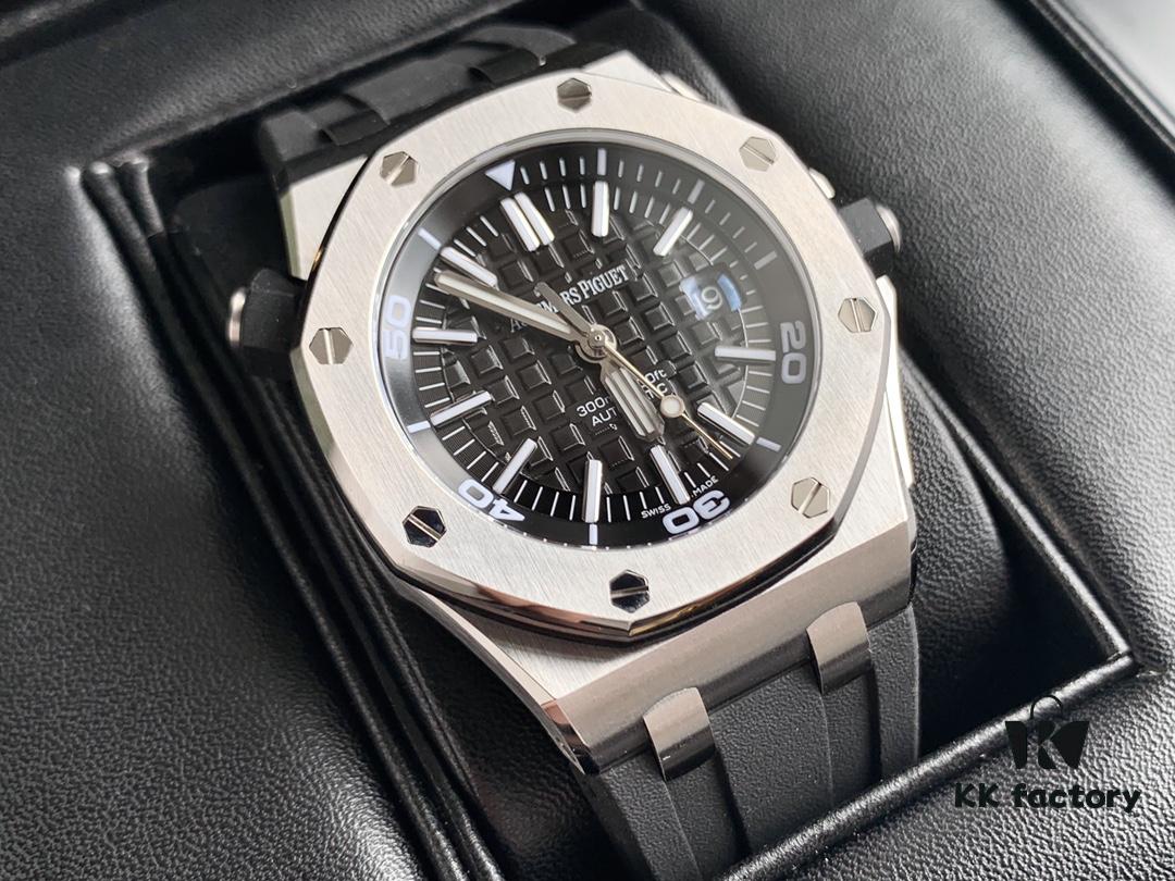 6931a8a3ccd8ab3d7af9d139 Royal Oak 15710 Features the Regular Octagonal Case with Eight Decorative Screws, Exuding a Rugged and Masculine Charm