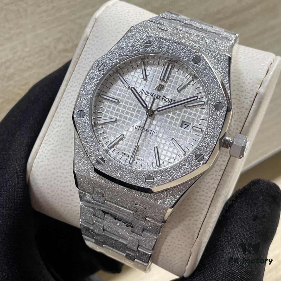 AP Royal Oak 15400 Series Basic Model Automatic Mechanical Watch with Three Hands and Date Display