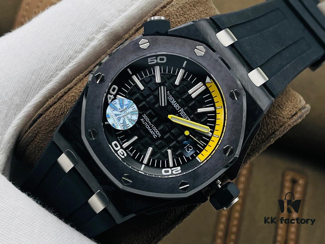 6931a8aaccd8ab3d7af9d1a6 JF Factory 2021 Top Recommendation - AP Royal Oak Offshore 15706 Carbon Fiber Case with Ceramic Bezel - Super V9 Upgraded Version
