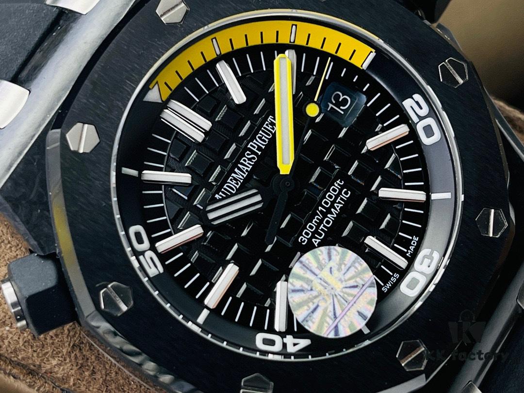 6931a8aaccd8ab3d7af9d1a7 JF Factory 2021 Top Recommendation - AP Royal Oak Offshore 15706 Carbon Fiber Case with Ceramic Bezel - Super V9 Upgraded Version