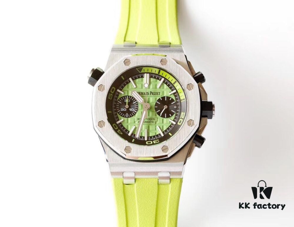 6931a8adccd8ab3d7af9d1d1 TW Premium Market's Best Replica Royal Oak Series Fruit Dial Chronograph Automatic Men's Watch Model: 26703 with Original Cal.3124 Movement, 42mm Diameter, Super-Luminous