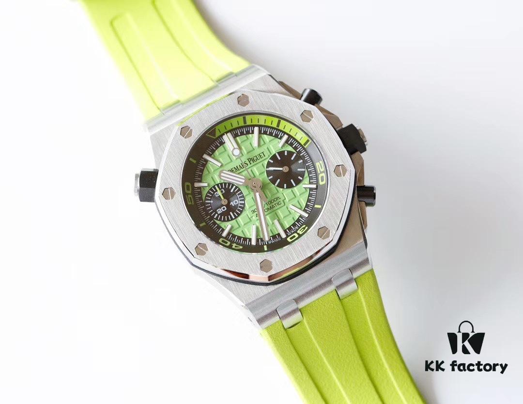 6931a8adccd8ab3d7af9d1d2 TW Premium Market's Best Replica Royal Oak Series Fruit Dial Chronograph Automatic Men's Watch Model: 26703 with Original Cal.3124 Movement, 42mm Diameter, Super-Luminous
