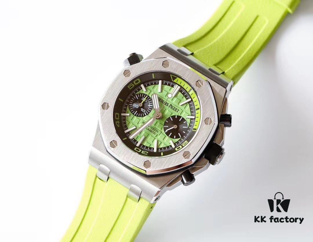 6931a8adccd8ab3d7af9d1d3 TW Premium Market's Best Replica Royal Oak Series Fruit Dial Chronograph Automatic Men's Watch Model: 26703 with Original Cal.3124 Movement, 42mm Diameter, Super-Luminous