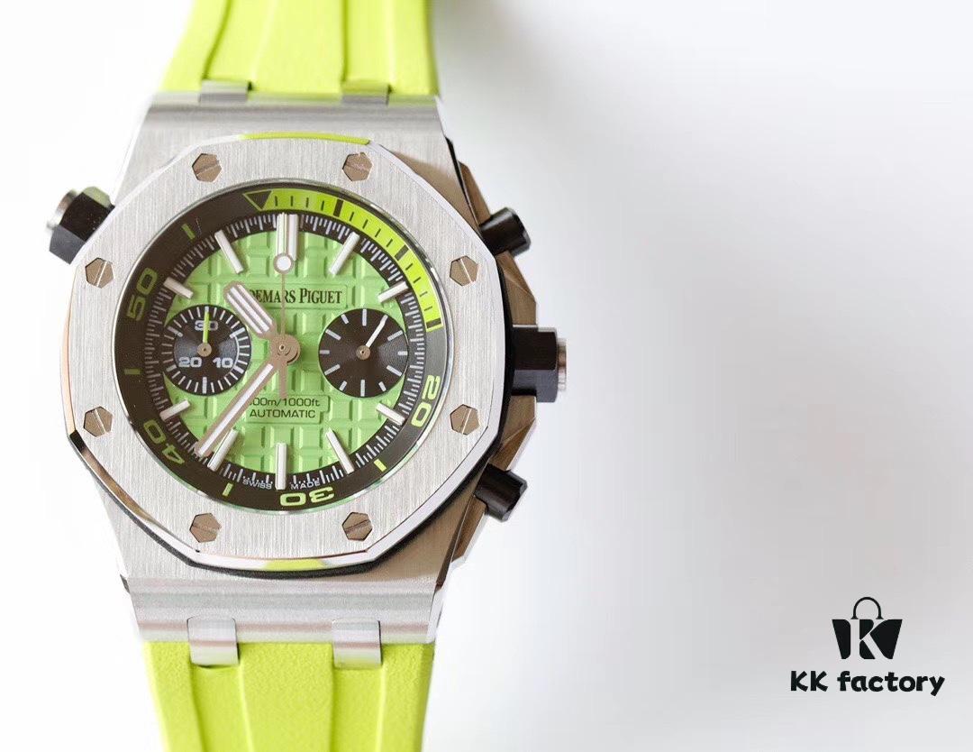 6931a8adccd8ab3d7af9d1d4 TW Premium Market's Best Replica Royal Oak Series Fruit Dial Chronograph Automatic Men's Watch Model: 26703 with Original Cal.3124 Movement, 42mm Diameter, Super-Luminous