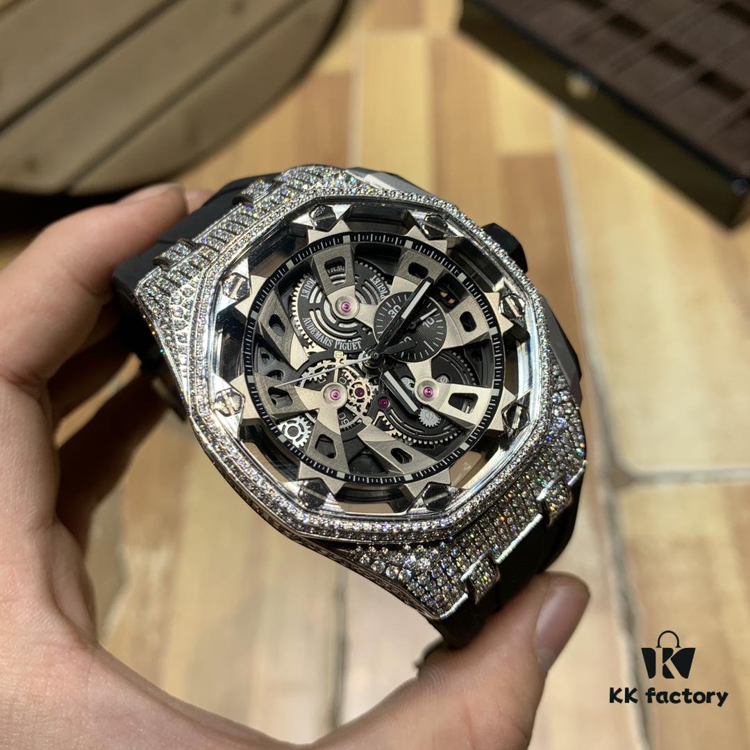 6931a8aeccd8ab3d7af9d1e4 Royal Oak Offshore Premium Replica Audemars Piguet AP Watch for Men, Exquisite Timepiece with Natural Rubber Strap and Pin Buckle, 904L Stainless Steel Case, Mineral Hardened Glass, Imported Japanese Quartz Chronograph, 47mm Diameter, 13mm Thickness