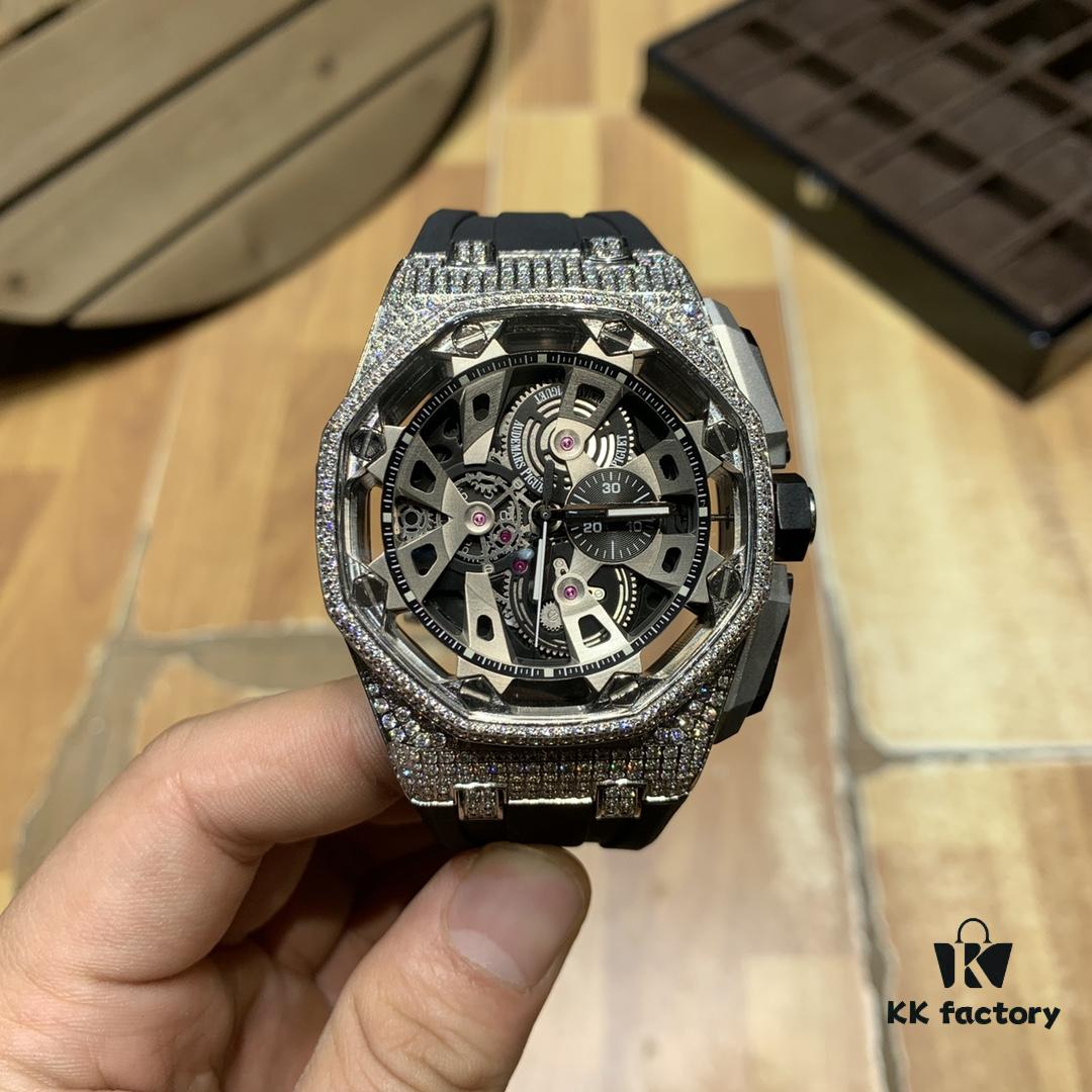 6931a8aeccd8ab3d7af9d1e5 Royal Oak Offshore Premium Replica Audemars Piguet AP Watch for Men, Exquisite Timepiece with Natural Rubber Strap and Pin Buckle, 904L Stainless Steel Case, Mineral Hardened Glass, Imported Japanese Quartz Chronograph, 47mm Diameter, 13mm Thickness