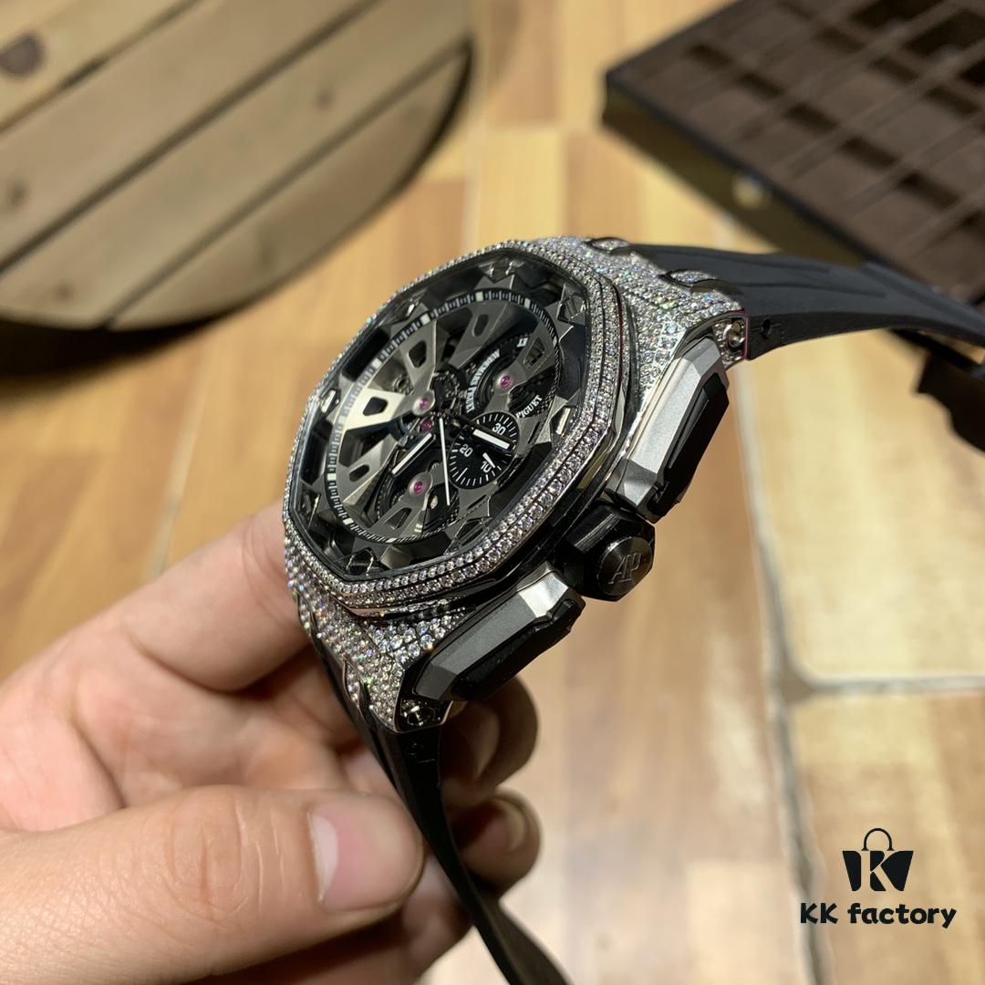 6931a8aeccd8ab3d7af9d1e8 Royal Oak Offshore Premium Replica Audemars Piguet AP Watch for Men, Exquisite Timepiece with Natural Rubber Strap and Pin Buckle, 904L Stainless Steel Case, Mineral Hardened Glass, Imported Japanese Quartz Chronograph, 47mm Diameter, 13mm Thickness