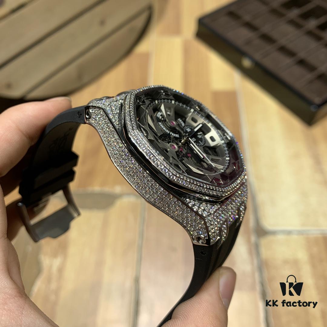6931a8aeccd8ab3d7af9d1e9 Royal Oak Offshore Premium Replica Audemars Piguet AP Watch for Men, Exquisite Timepiece with Natural Rubber Strap and Pin Buckle, 904L Stainless Steel Case, Mineral Hardened Glass, Imported Japanese Quartz Chronograph, 47mm Diameter, 13mm Thickness