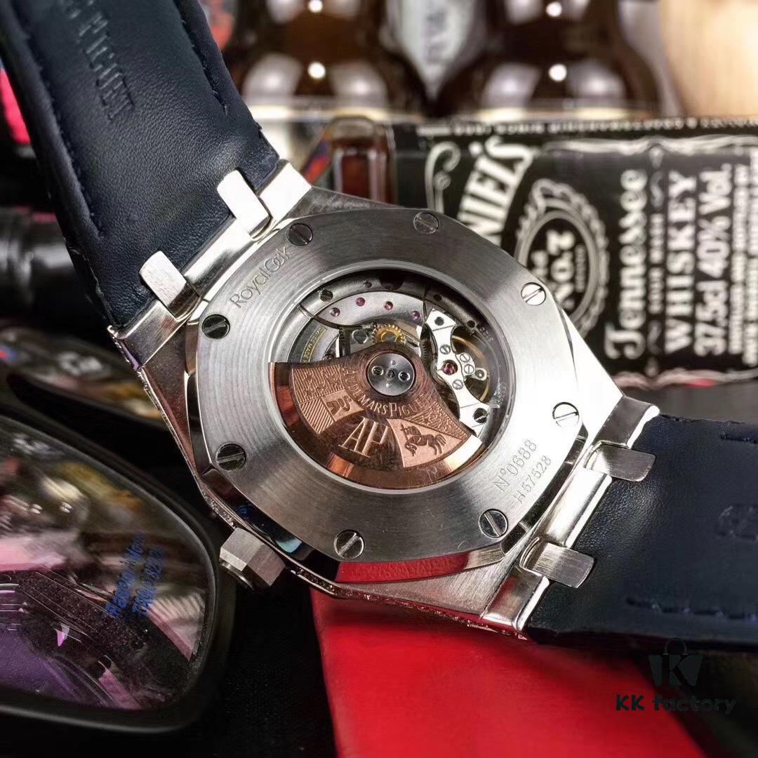 6931a8b8ccd8ab3d7af9d289 Royal Oak Offshore Meteorite Series Fully Set with Diamonds, Equipped with Modified Original Cal.3120 Ultra-Thin Automatic Movement, Italian Cowhide Strap, Original Buckle, One Year of Technical Refinement Achieves the Thinnest Full-Diamond Mechanical Watch on the Market, Size 41mm * 10mm