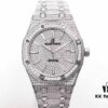 6931a8bdccd8ab3d7af9d2ea TZ Royal Oak Series 15452 Men's Full Diamond Pavé Watch (New Version: Side Diamonds, Bracelet Set with Large Square Diamonds, Bar Index Markers, and Built-in Logo)