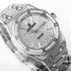 6931a8beccd8ab3d7af9d2ec TZ Royal Oak Series 15452 Men's Full Diamond Pavé Watch (New Version: Side Diamonds, Bracelet Set with Large Square Diamonds, Bar Index Markers, and Built-in Logo)