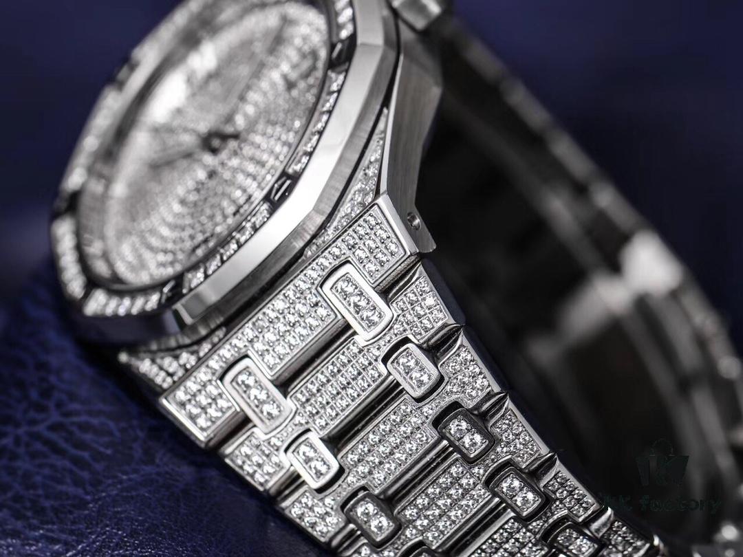 6931a8c1ccd8ab3d7af9d32d TZ Audemars Piguet Royal Oak Series 15452 Men's Full Diamond Sky-Dweller Watch with Hand-Set Moissanite
