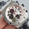 6931a8c3ccd8ab3d7af9d347 JF Fine Craftsmanship Audemars Piguet Royal Oak Offshore Series Panda Dial Chronograph Stainless Steel Bracelet Rubber Pushers Sapphire Crystal 7750 Modified with Small Seconds at 12 o'clock Position Movement 42mm