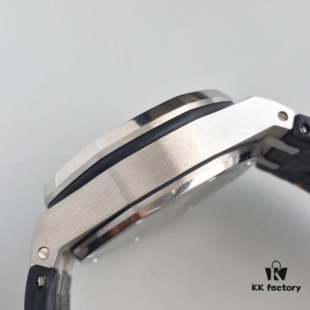 6931a8c3ccd8ab3d7af9d349 JF Fine Craftsmanship Audemars Piguet Royal Oak Offshore Series Panda Dial Chronograph Stainless Steel Bracelet Rubber Pushers Sapphire Crystal 7750 Modified with Small Seconds at 12 o'clock Position Movement 42mm