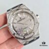 6931a8c3ccd8ab3d7af9d34f JF AP Royal Oak 15452 Full Paved Swarovski Crystal Couple Watches, Men's 41mm and Women's 37mm, Automatic Mechanical Movement Modified from Citizen 9015 Cal.3120, 316 Stainless Steel Case and Bracelet, Sapphire Crystal, Swarovski Crystals, Luminous Dial Hands, Leather Strap with Folding Clasp, 50m Water Resistance, Model MS2M-S4/5BY