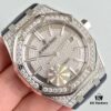 6931a8c4ccd8ab3d7af9d351 JF AP Royal Oak 15452 Full Paved Swarovski Crystal Couple Watches, Men's 41mm and Women's 37mm, Automatic Mechanical Movement Modified from Citizen 9015 Cal.3120, 316 Stainless Steel Case and Bracelet, Sapphire Crystal, Swarovski Crystals, Luminous Dial Hands, Leather Strap with Folding Clasp, 50m Water Resistance, Model MS2M-S4/5BY