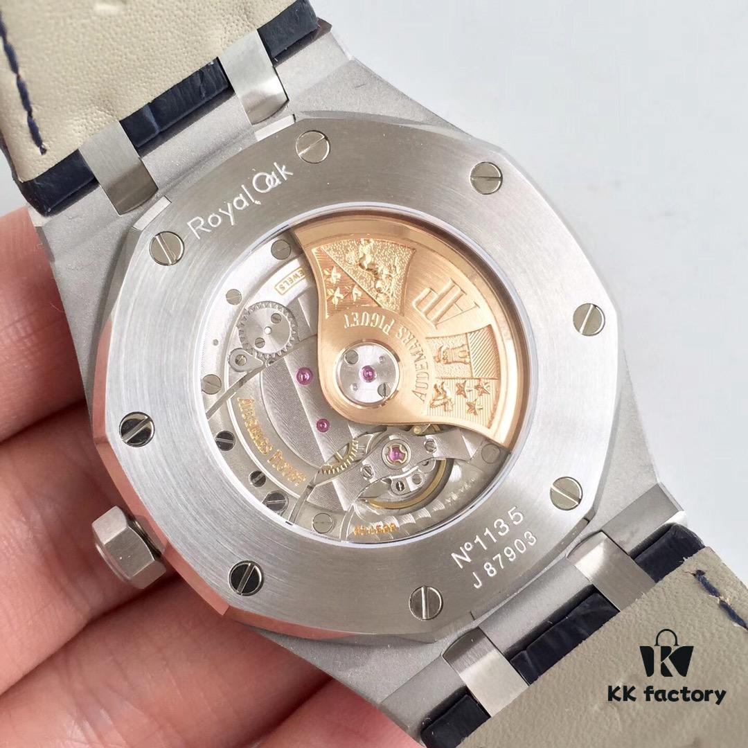 6931a8c4ccd8ab3d7af9d354 JF AP Royal Oak 15452 Full Paved Swarovski Crystal Couple Watches, Men's 41mm and Women's 37mm, Automatic Mechanical Movement Modified from Citizen 9015 Cal.3120, 316 Stainless Steel Case and Bracelet, Sapphire Crystal, Swarovski Crystals, Luminous Dial Hands, Leather Strap with Folding Clasp, 50m Water Resistance, Model MS2M-S4/5BY
