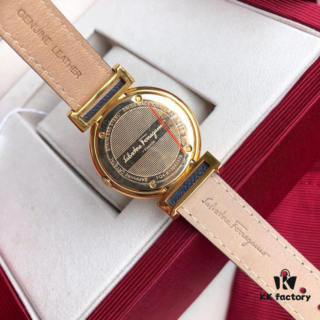 6931a8c5ccd8ab3d7af9d36b Salvatore Ferragamo FQ4 Quartz Women's Watch, 37mm Case, Sapphire Crystal, Mother-of-Pearl Dial, Calfskin Strap
