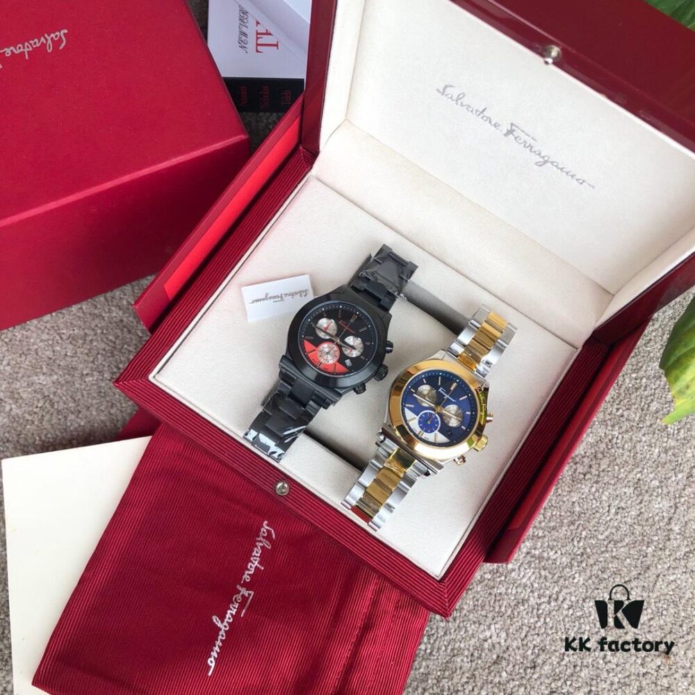6931a8c6ccd8ab3d7af9d376 New Arrival! Authentic Ferragamo Men's Quartz Chronograph Watch with Six Hands