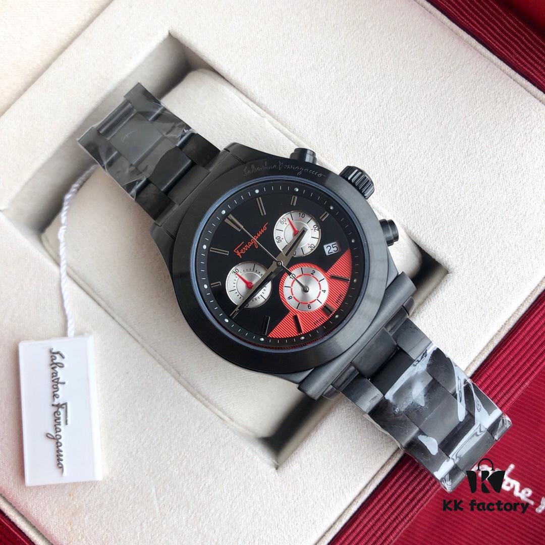 6931a8c6ccd8ab3d7af9d378 New Arrival! Authentic Ferragamo Men's Quartz Chronograph Watch with Six Hands