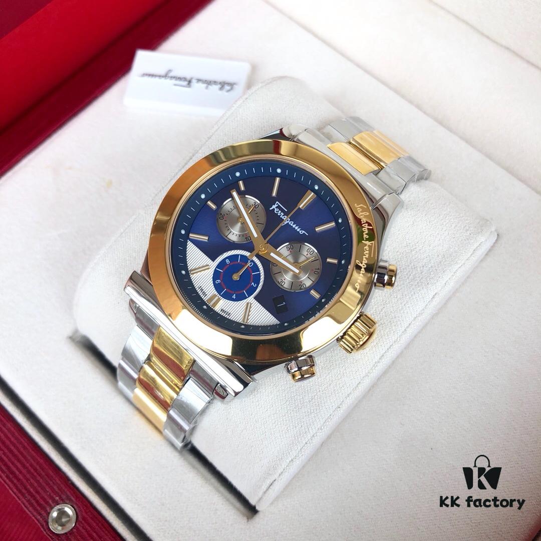 6931a8c6ccd8ab3d7af9d37a New Arrival! Authentic Ferragamo Men's Quartz Chronograph Watch with Six Hands