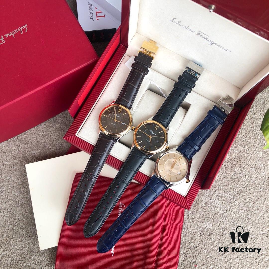 6931a8c6ccd8ab3d7af9d37f New Launch! Ferragamo New Model Automatic Mechanical Men's Watch with Original ETA2824 Movement, Sapphire Crystal, 41mm Case Diameter, Back Transparent Case Back, 50m Water Resistance, Three Colors Available