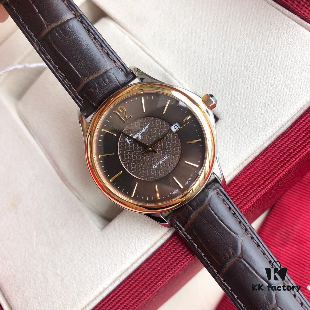 6931a8c6ccd8ab3d7af9d380 New Launch! Ferragamo New Model Automatic Mechanical Men's Watch with Original ETA2824 Movement, Sapphire Crystal, 41mm Case Diameter, Back Transparent Case Back, 50m Water Resistance, Three Colors Available