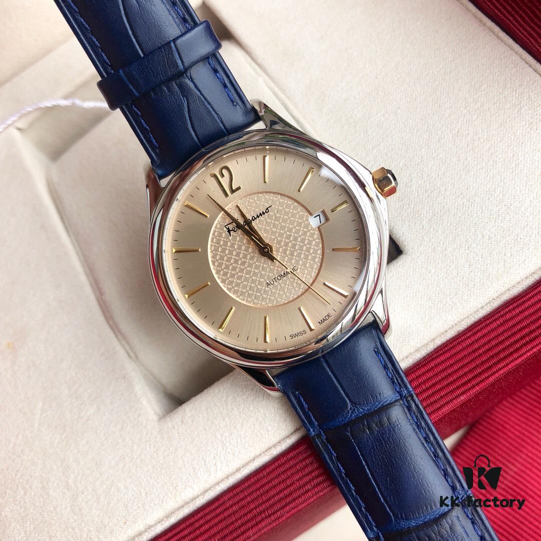 6931a8c6ccd8ab3d7af9d381 New Launch! Ferragamo New Model Automatic Mechanical Men's Watch with Original ETA2824 Movement, Sapphire Crystal, 41mm Case Diameter, Back Transparent Case Back, 50m Water Resistance, Three Colors Available
