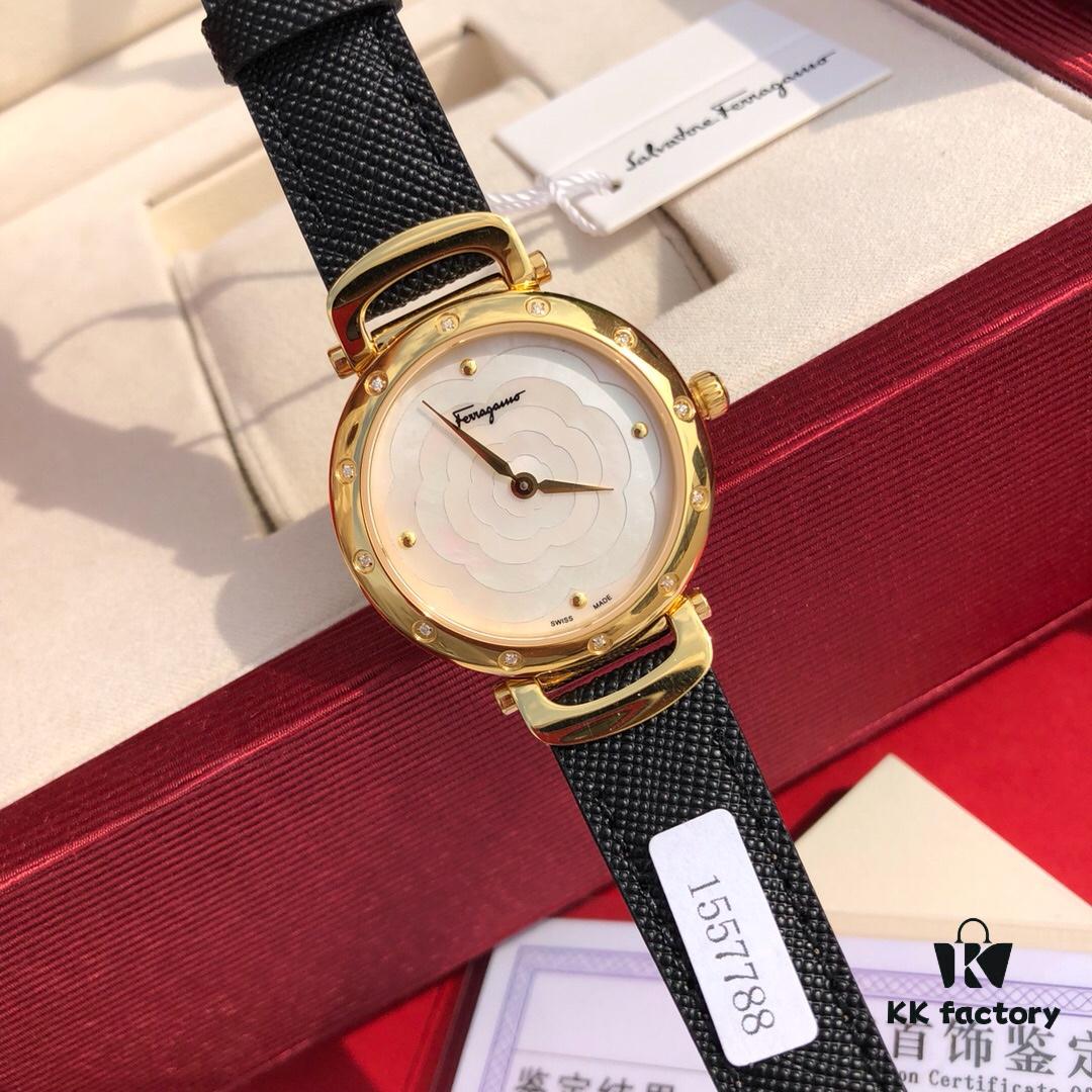 6931a8c7ccd8ab3d7af9d389 Exclusive New Arrival Ferragamo STYLE Series Diamond-Paved Ladies' Quartz Watch with 12 Genuine 1.0vs Diamonds
