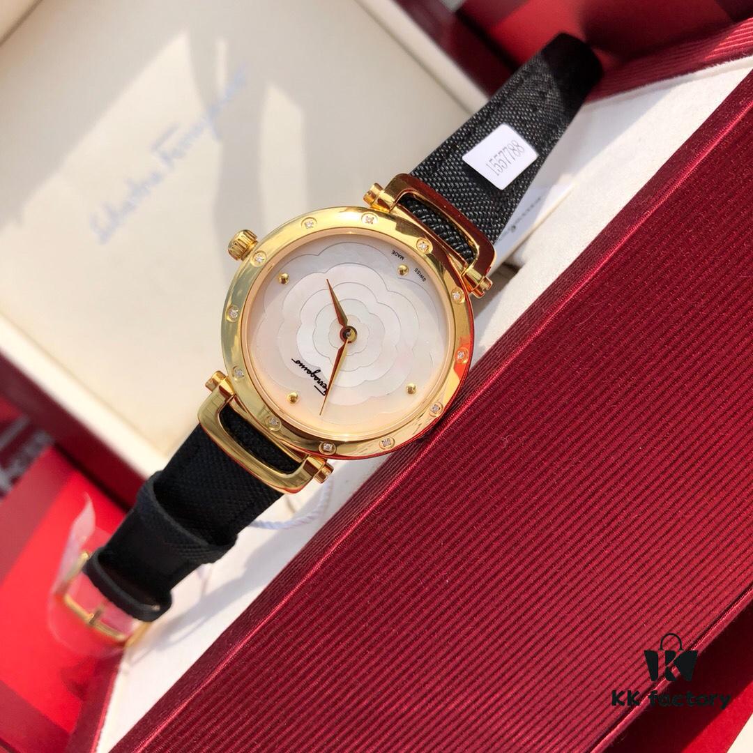 6931a8c7ccd8ab3d7af9d38b Exclusive New Arrival Ferragamo STYLE Series Diamond-Paved Ladies' Quartz Watch with 12 Genuine 1.0vs Diamonds