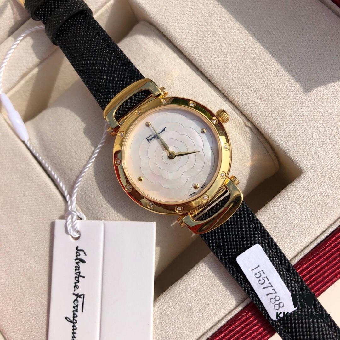 6931a8c7ccd8ab3d7af9d38d Exclusive New Arrival Ferragamo STYLE Series Diamond-Paved Ladies' Quartz Watch with 12 Genuine 1.0vs Diamonds