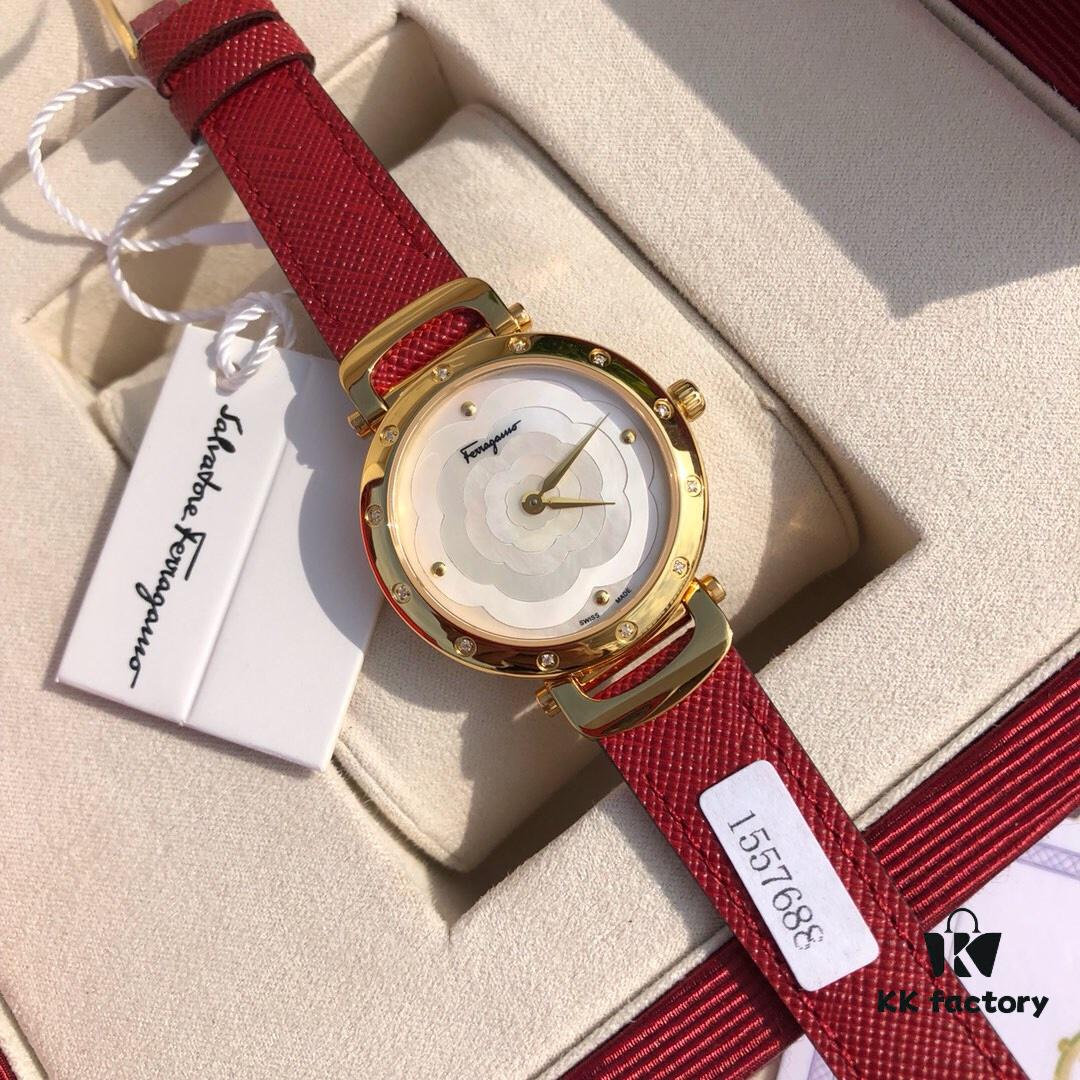 6931a8c8ccd8ab3d7af9d392 Exclusive New Arrival, Ferragamo STYLE Series Diamond-Paved Ladies' Quartz Watch with Genuine Diamonds