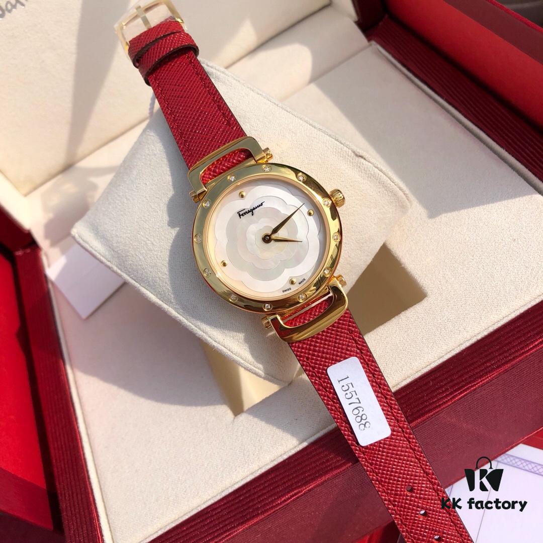 6931a8c8ccd8ab3d7af9d393 Exclusive New Arrival, Ferragamo STYLE Series Diamond-Paved Ladies' Quartz Watch with Genuine Diamonds