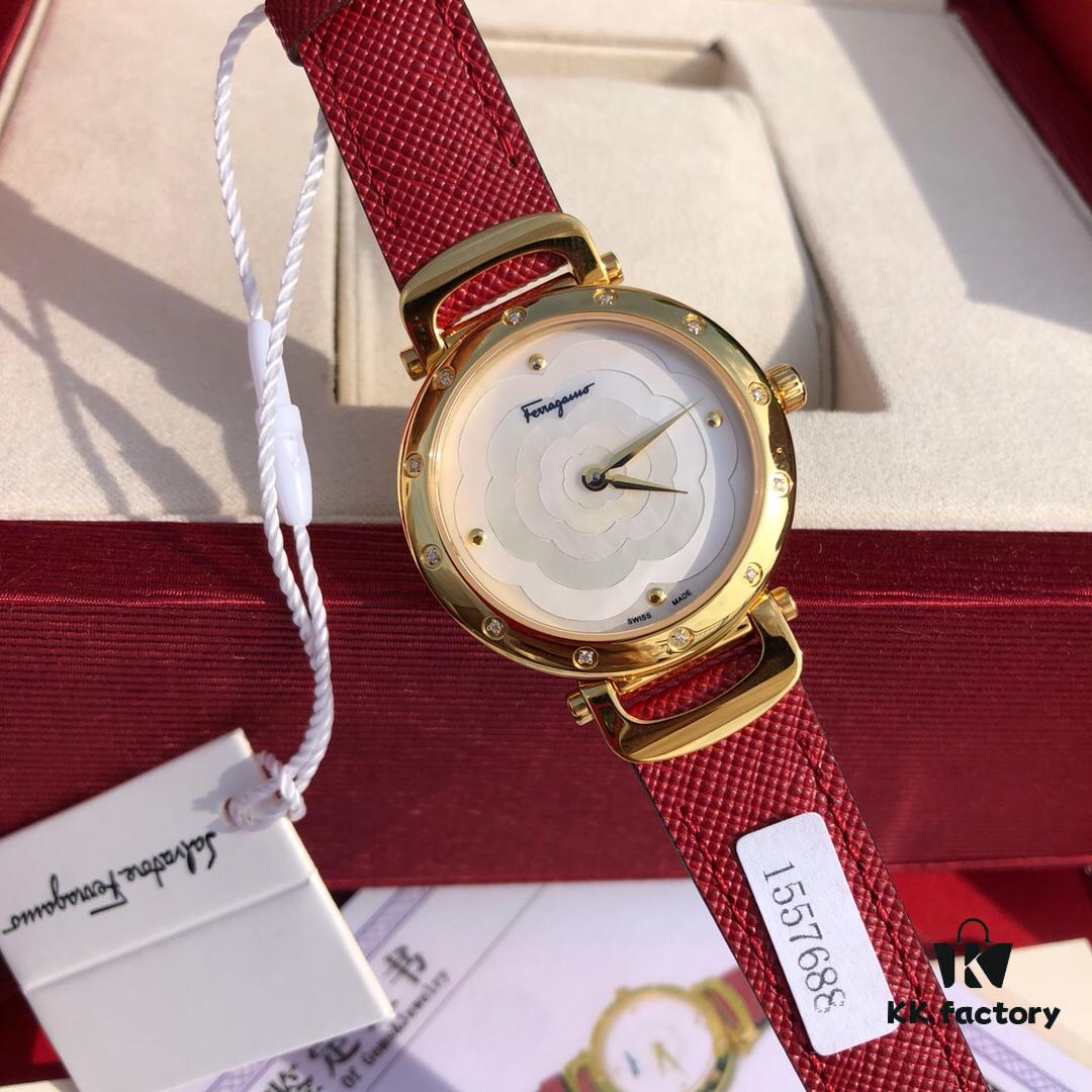 6931a8c8ccd8ab3d7af9d394 Exclusive New Arrival, Ferragamo STYLE Series Diamond-Paved Ladies' Quartz Watch with Genuine Diamonds