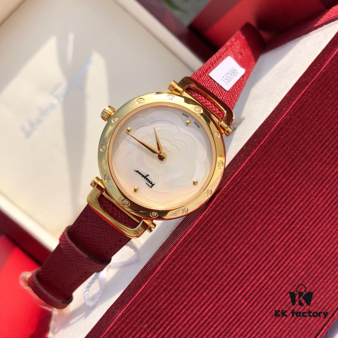 6931a8c8ccd8ab3d7af9d397 Exclusive New Arrival, Ferragamo STYLE Series Diamond-Paved Ladies' Quartz Watch with Genuine Diamonds