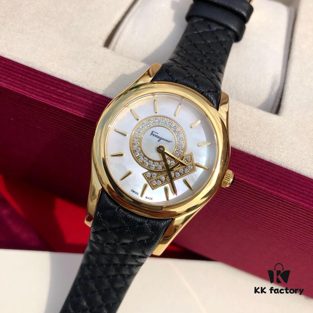 6931a8c9ccd8ab3d7af9d3a4 Exclusive Model, Special Channel Product, Authenticity Guaranteed with Tenfold Compensation for Counterfeit, Limited Stock Available. Salvatore Ferragamo Quartz Women's Watch, 33mm Case Diameter, Anti-Reflective Sapphire Crystal