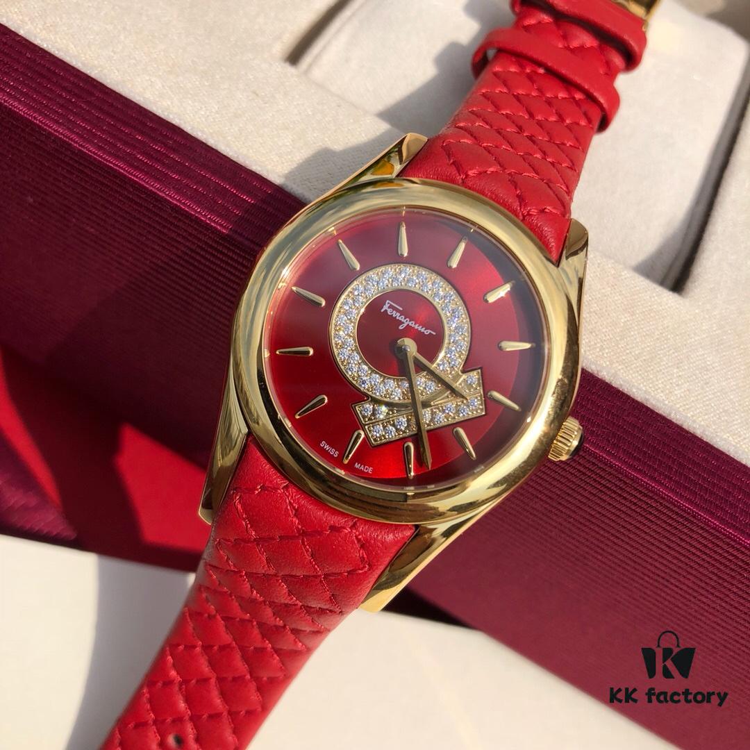 6931a8c9ccd8ab3d7af9d3a5 Exclusive Model, Special Channel Product, Authenticity Guaranteed with Tenfold Compensation for Counterfeit, Limited Stock Available. Salvatore Ferragamo Quartz Women's Watch, 33mm Case Diameter, Anti-Reflective Sapphire Crystal