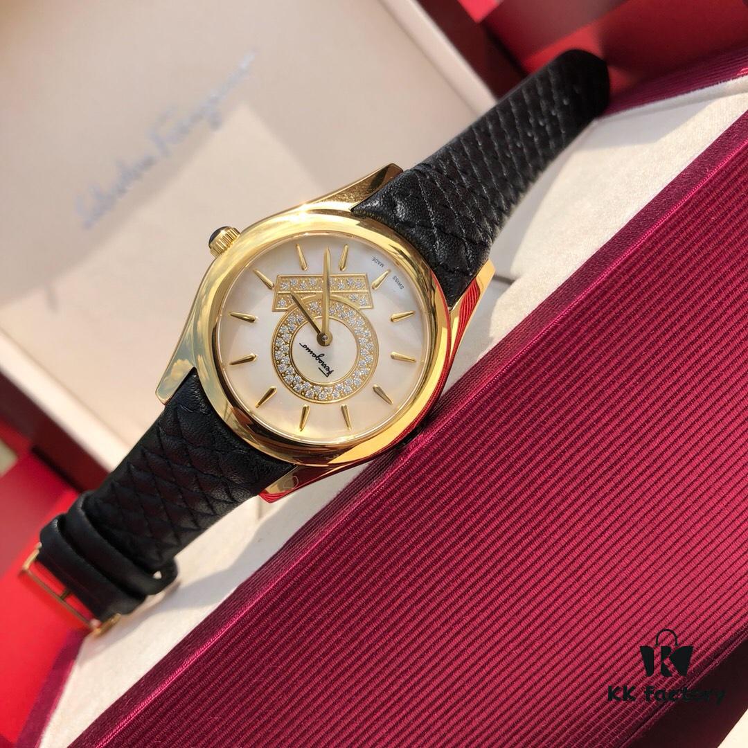 6931a8c9ccd8ab3d7af9d3a7 Exclusive Model, Special Channel Product, Authenticity Guaranteed with Tenfold Compensation for Counterfeit, Limited Stock Available. Salvatore Ferragamo Quartz Women's Watch, 33mm Case Diameter, Anti-Reflective Sapphire Crystal