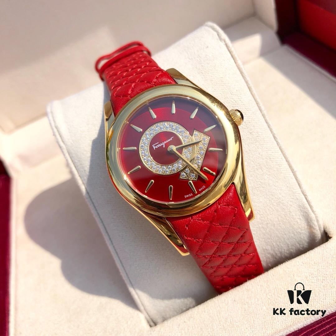 6931a8c9ccd8ab3d7af9d3a8 Exclusive Model, Special Channel Product, Authenticity Guaranteed with Tenfold Compensation for Counterfeit, Limited Stock Available. Salvatore Ferragamo Quartz Women's Watch, 33mm Case Diameter, Anti-Reflective Sapphire Crystal