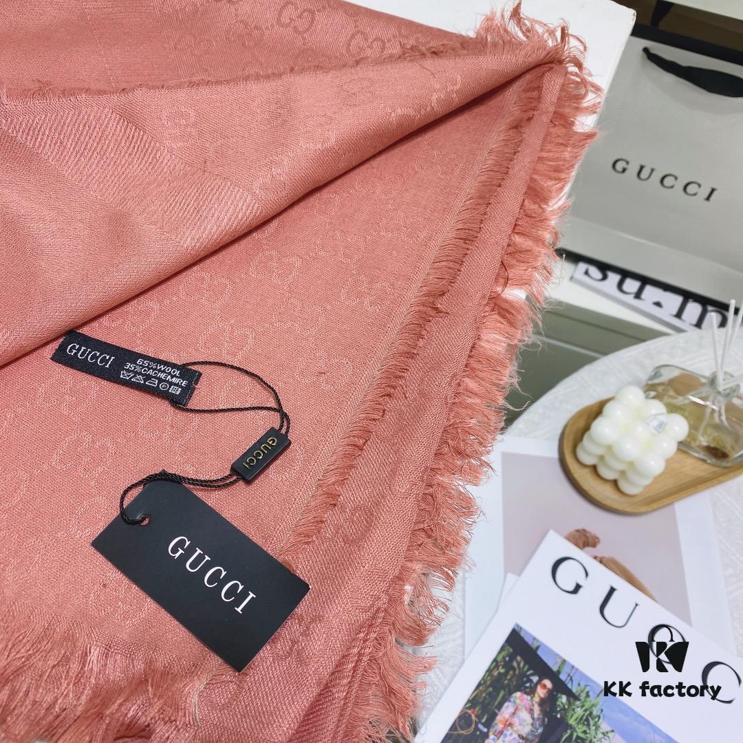 6931a8d7ccd8ab3d7af9d3c9 GUCCI 2022 Fall/Winter Wool Scarf Highly Recommended Luxury Double-Sided Square Shawl 140×140 with Iconic GG Logo Pattern