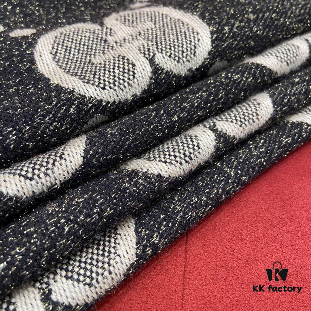 6931a8d9ccd8ab3d7af9d3ee Gucci Unisex Wool Jacquard Scarf with Metallic Thread, Three Colors Available