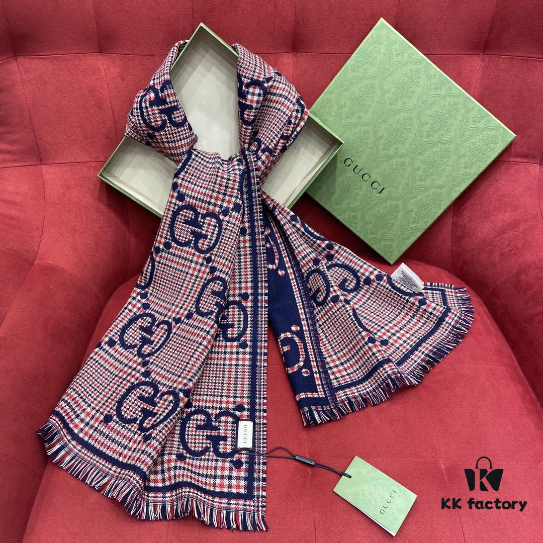 6931a8d9ccd8ab3d7af9d3f6 GUCCI 2021 Latest Scarf - Double-Sided Jacquard, Two-Tone Plaid Design, Must-Have Winter Accessory
