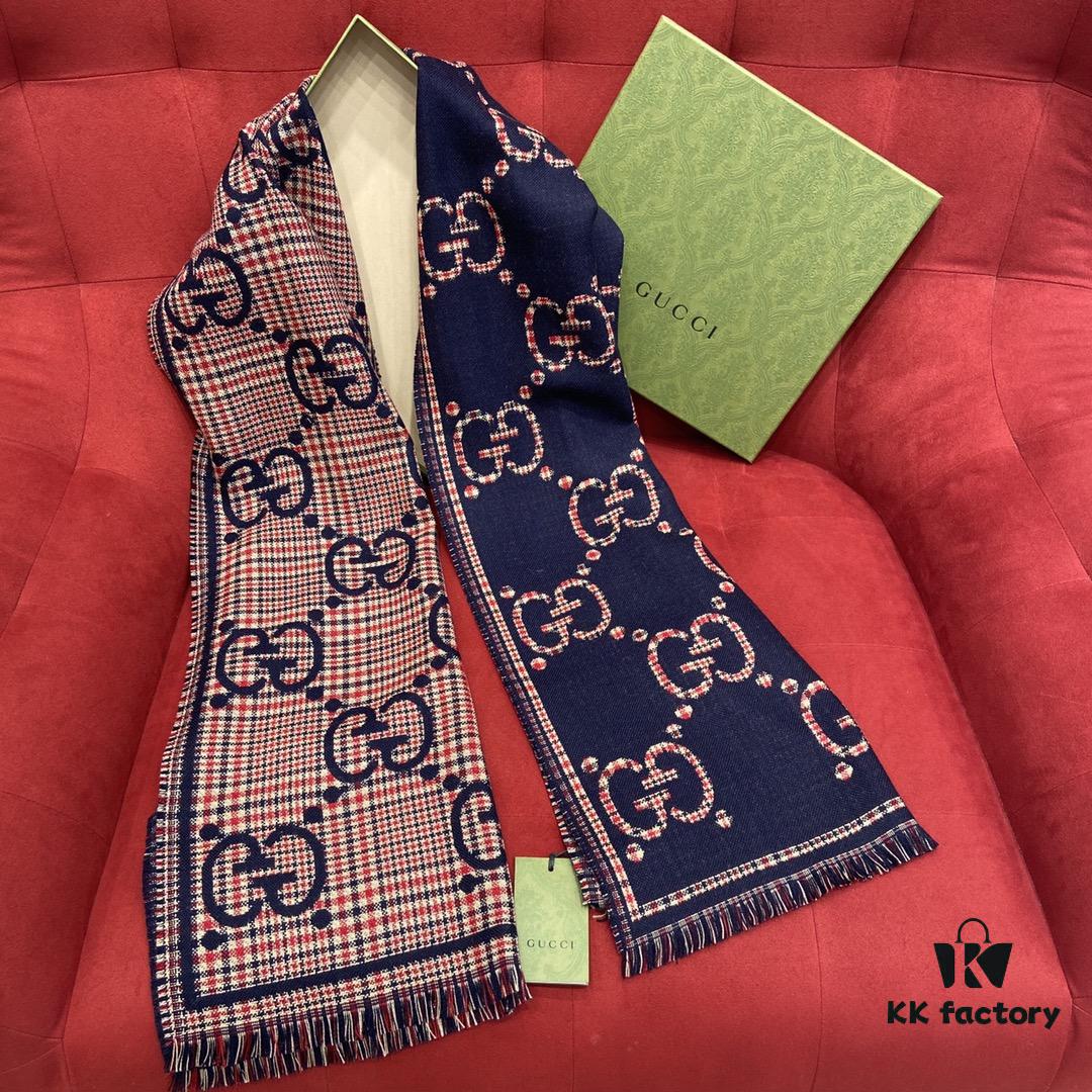 6931a8daccd8ab3d7af9d3f7 GUCCI 2021 Latest Scarf - Double-Sided Jacquard, Two-Tone Plaid Design, Must-Have Winter Accessory