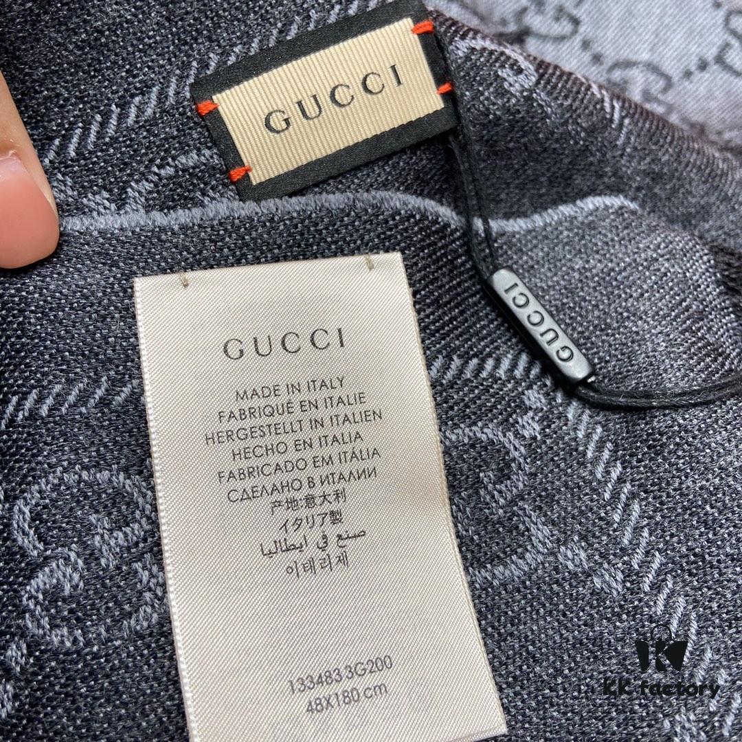 6931a8dbccd8ab3d7af9d40e Classic Upgrade - Black Gray | GUCCI This is the Original Divine Aesthetic Design, So Elegant and Generous, Exceptionally Valuable, Double-Sided 3D Jacquard Technique, Wearable on Both Sides, 100% Wool, Extremely Soft, Non-Irritating to Skin, 48cm*180cm