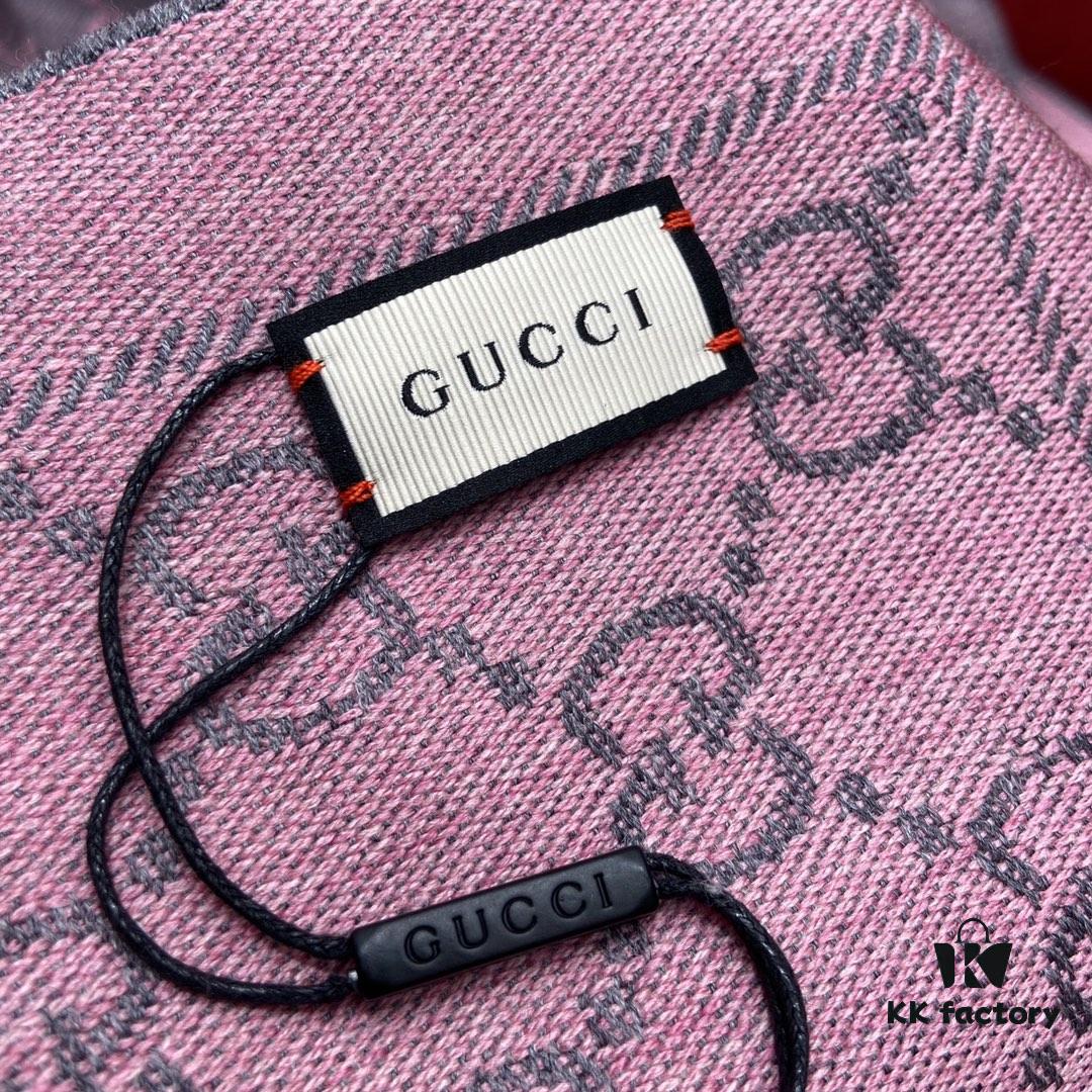 6931a8dbccd8ab3d7af9d416 Classic Upgrade - Gray Pink | GUCCI, The Original Divine Aesthetic Style, So Soft and Elegant, Great Value, Double-Sided 3D Jacquard Craft, Wearable on Both Sides, 100% Wool, Extremely Soft and Non-Irritating, 48cm*180cm