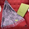 6931a8dcccd8ab3d7af9d421 Gray Pink GUCCI Double-Sided Large Tassel Scarf – 100% Cashmere, Extremely Soft and Skin-Friendly, Luxurious and Elegant Unisex Scarf, 45*200CM