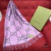 6931a8dcccd8ab3d7af9d422 Gray Pink GUCCI Double-Sided Large Tassel Scarf – 100% Cashmere, Extremely Soft and Skin-Friendly, Luxurious and Elegant Unisex Scarf, 45*200CM