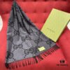 6931a8ddccd8ab3d7af9d42a Charcoal Gray GUCI Double-Sided Large Tassel Scarf – 100% Cashmere, Exceptionally Soft and Skin-Friendly, Luxurious and Elegant Unisex Design, 45*200cm